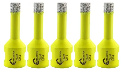 Obrázok produktu pre Sada 5 diamantových vrtákov, priemer 10 mm, určená na vŕtanie keramiky a žuly