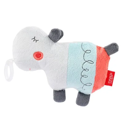 Produktbild von Fehn Mini-Kuscheltier mit Schnullerhalter Nilpferd