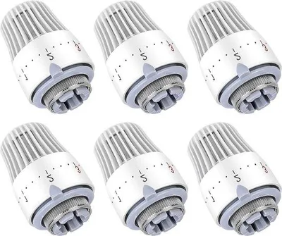 Obrázok produktu pre 6 ks ventilov na radiátory M30 x 15, biele