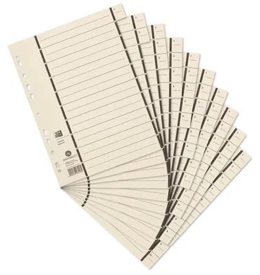 Produktbild von Oxford Trennblätter A4 Recycling-Kraftkarton 100er Pack Perforation Linien