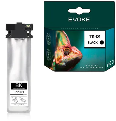 Immagine prodotto di Cartucce d'inchiostro Evoke, colore nero (Black), capacità 90 ml, codice prodotto C13T11D140, compatibili con le stampanti WorkForce Pro WF-C5390DW e WF-C5890DWF