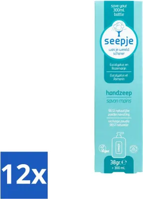 Obrázok produktu pre Mydlo - Mydlo na ruky - Prírodná vôňa a starostlivosť - Eukalyptus a rozmarín - Náplň - 34 g - Hodnotné balenie - 12 kúskov