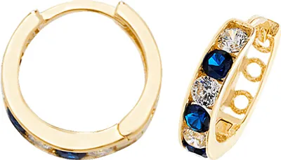 Image de Boucles d'Oreilles Femme Or 375/1000 avec Oxyde de Zirconium - 11mm*2mm; TRS37499