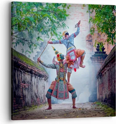 Produktbild von Bild auf Leinwand - Leinwandbild - Krieger Schwert - 40x40cm - Wand Bild - Wanddeko - Wandbilder - Leinwanddruck - Bilder - Kunstdruck - Wanddekoration - Leinwand bilder - Wandkunst - AC40x40-4116