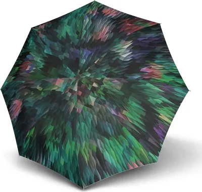 Produktbild von Knirps Taschenregenschirm Regenschirm T.200 Medium Duomatic Fashion Peacock Green bunt