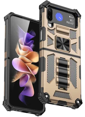 Obrázok produktu pre Pre Samsung Galaxy Z Flip4 5G Armor Magnetic Case Puzdro na mobilný telefón Gold Case