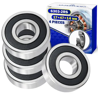 Kugellager 6303 2RS, 4 Stück, 17 x 47 x 14 mm
