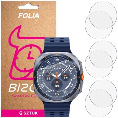 Produktbild von 6x Schutzfolie für den Bildschirm für Galaxy Watch Ultra 1 / Ultra 2 / 6 Classic 47 mm, Bizon Watch HydroFlex