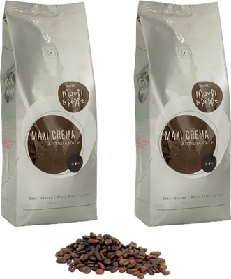 Immagine prodotto di Mauri&Peppe Maxi Crema 2x 1000g caffè in grani Café Crème - Artiginale Chicchi interi