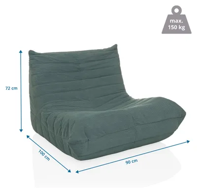 Produktbild von hjh LIVING Loungesessel Sitzolo Stoff Sessel Relaxsessel gepolstert