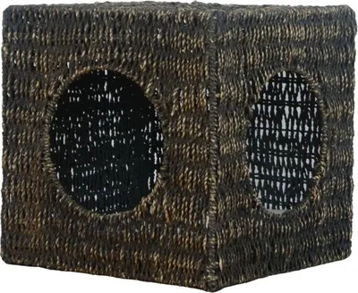 Produktbild von animal-design Katzen-Wandhöhle HOME Seegras Kletterhöhle Wandetage Kletterwand, Farbe:schwarz
