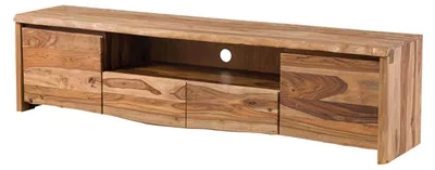 Immagine prodotto di MASSIVMOEBEL24 | PURE SHEESHAM #221 Mobile TV in legno di sheesham - laccato-sabbiato / naturale 200x45x50