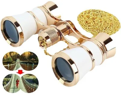 Imagen del producto de Binoculares para adultos 3x25 - Lupas de ópera plegables clásicas - Ampliación 3x - Incluye correa para el cuello - Ideales para teatro, ópera, conciertos, musicales, eventos