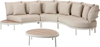Produktbild von Dehner Gartenlounge Avignon, inkl. Sitzpolster / Dekokissen / Beistelltisch, bis zu 5 Sitzplätze, Aluminium / Polyester / Polyurethan, beige