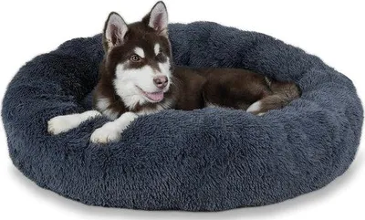 Obrázok produktu pre Veľké, prateľné, protisklzové psie lôžko, XXL, 120 cm, tmavošedé, pre veľké, stredne veľké a malé psy