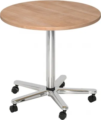 Produktbild von BISTRO 80R C - System Konferenztisch Nussbaum Chrom Ø 80