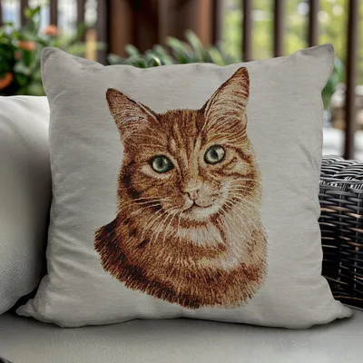 Produktbild von Jedeka Gobelin Kissenhülle mit Katzenmotiv 45x45 cm