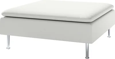 Produktbild von Dekoria Bezug für Söderhamn Fußhocker, hellgrau, 93 x 93 x 40
