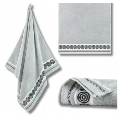 Zdjęcie produktu dla Ręcznik Rondo 2 70x140 szary 500 g/m2 8672/4 Zwoltex 23