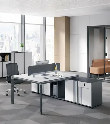 Produktbild von Weißer Arbeitstisch Designer Eckschreibtisch Arbeitszimmer Möbel