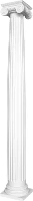 Produktbild von Säule | rund | kanneliert | vorgrundierte Oberfläche | stoßfest | Klassisch | Barock | Dekosäule | Stuck | weiß | Polyurethan| N3220F Set 1 | 203 mm