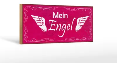 Produktbild von Holzschild Spruch 27x10cm Mein Engel Flügel