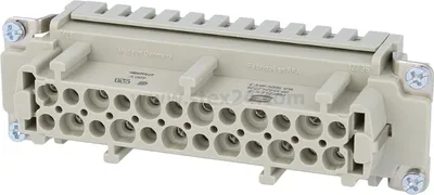 Produktbild von HARTING Han 24ES Buchseneinsatz (F) Käfigzugfederanschluss, 24-polig+PE 500V, 16A - 1 Stück