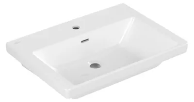 Produktbild von V&B Schrankwaschtisch SUBWAY 3.0 650x470mm mit ÜL mit HL we