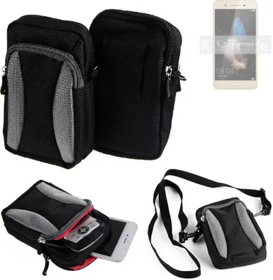 Produktbild von K-S-Trade Holster Schutz Hülle kompatibel mit BQ  Handy Hülle Gürteltasche Umhängetasche mit Zusatzfach schwarz