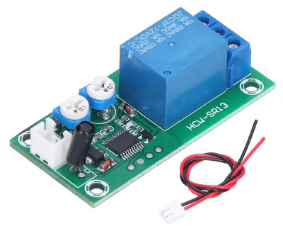 Zdjęcie produktu dla Moduł wibracyjny DC 12V, czujnik alarmowy z regulacją czułości i opóźnienia czasowego, przełącznik przekaźnikowy