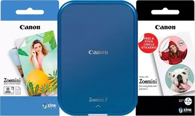 Produktbild von Canon Zoemini 2 Zero-Ink-Drucker - Farbe - Tragbar - Blau - 314 x 500 dpi Druckauflösung - Bluetooth - USB - Integrierte Batterie