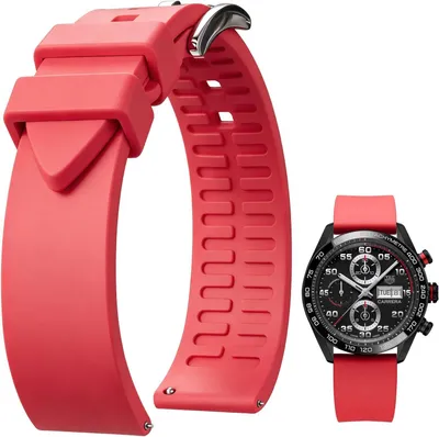 Produktbild von Uhrenarmband Fluorkautschuk, Schnellverschluss, 19-24 mm, Silikon Ersatzband für Smartwatch