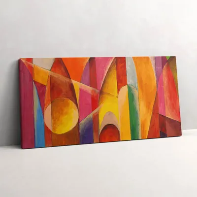 Produktbild von Bunte abstrakte Kunst – Leinwandbild Wandbild – 120x60 cm – Leinwandbilder – Wandbilder – Schlafzimmer – Flur