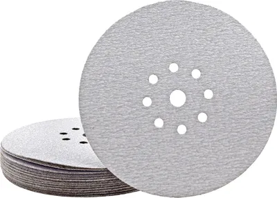 Produktbild von MioTools Shark Klett-Schleifscheiben, 225 mm, 9-Loch, f. Trockenbauschleifer, Normalkorund (25 Stk.) K400