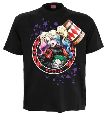 Immagine prodotto di Batman - Maglietta "Puddin" da uomo/donna unisex RO16171 (XL) (Nero)