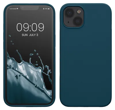 Produktbild von kwmobile Handyhülle für iPhone 13 Hülle, für iPhone 13 Case - Hülle Silikon - kabelloses Laden - Petrol