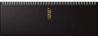 Produktbild von 2027 rido/idé QuerkalenderAC sw 1W/2SHartfolie