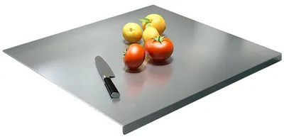 Productafbeelding van Roestvrijstalen snijplank - 50 x 40 cm - Antislip - Herbruikbaar - Geschikt voor de keuken - Ideaal voor koken en bakken - Snijplank