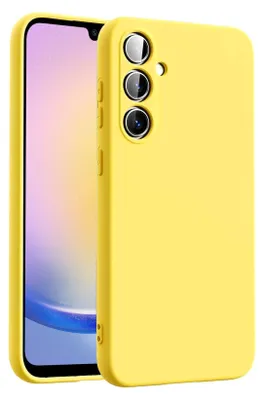 Produktbild von Hülle für Samsung Galaxy A25 5G Handy Schutz Cover Silikon Gel Case Handyhülle, gelb