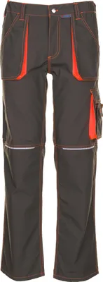 A pair of work pants on a white background.