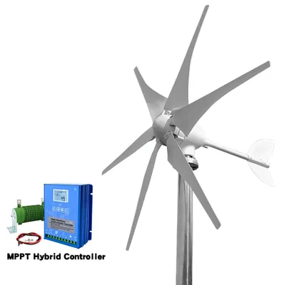 Obrázek produktu pro Větrný generátor, výkon 3000 W, kompatibilní s více napětí, LCD hybridní ovládání, 3000 W, 48 V