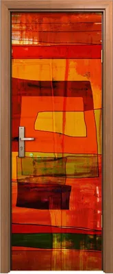 Produktbild von Türposter 70x200 cm Türaufkleber Türtapete Türfolie Klebefolie Handbemalter  Abstrakt