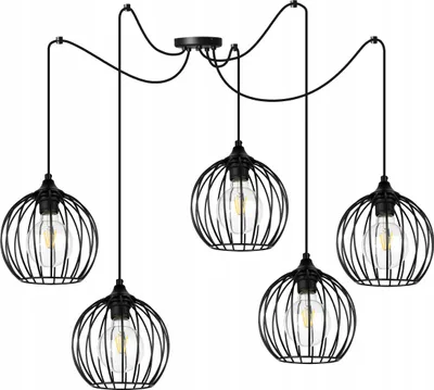 Obrázok produktu pre Moderná pavúčia závesná lampa, drôtený strop