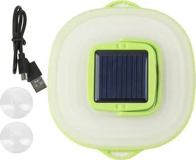 Obrázok produktu pre Vnútorná nočná LED lampa Vonkajšia kempingová flexibilná IP65 Solárna energia 3 úrovne stmievania svetla Zelený rám