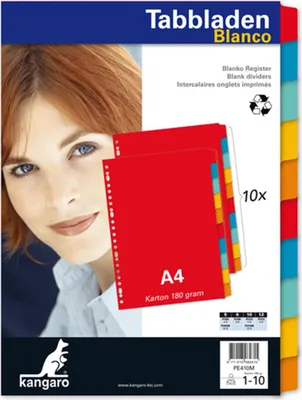 Produktbild von Kangaro Tabs A4 23 Ringkarton