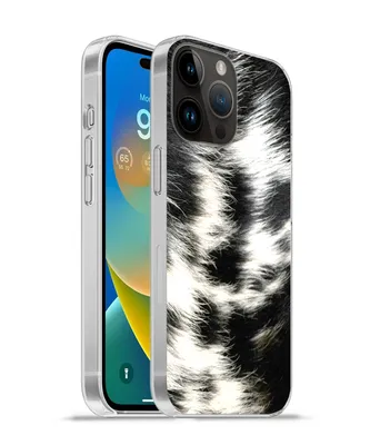 Produktbild von MuchoWow® Handyhülle Schutzhülle Hülle für Apple iPhone 14 Pro - Softcase Die Kuhhaut einer Langhornkuh Silikon Softcase Handy Hülle - Umschlag
