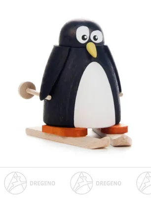 Produktbild von Miniatur Pinguin mit Ski Höhe ca 5 cm NEU
