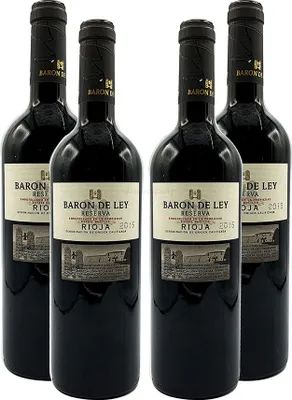 Produktbild von Baron de Ley Rotwein - 4er Set - 4x 0,75L (14% Vol) - Reserva Rioja - Spanien- [Enthält Sulfite]