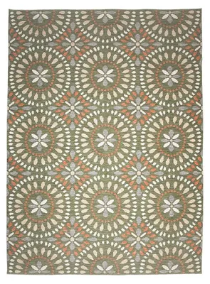 Produktbild von In- & Outdoor Teppich - Ranch Mandala Grün