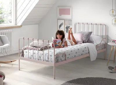 Produktbild von Vipack Metallbett Alice Liegefläche 90 x 200 cm rosa